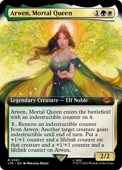 Arwen, Mortal Queen (Extended Art) (Universes Beyond: The Lord of the Rings: Tales of Middle-earth) Near Mint Foil