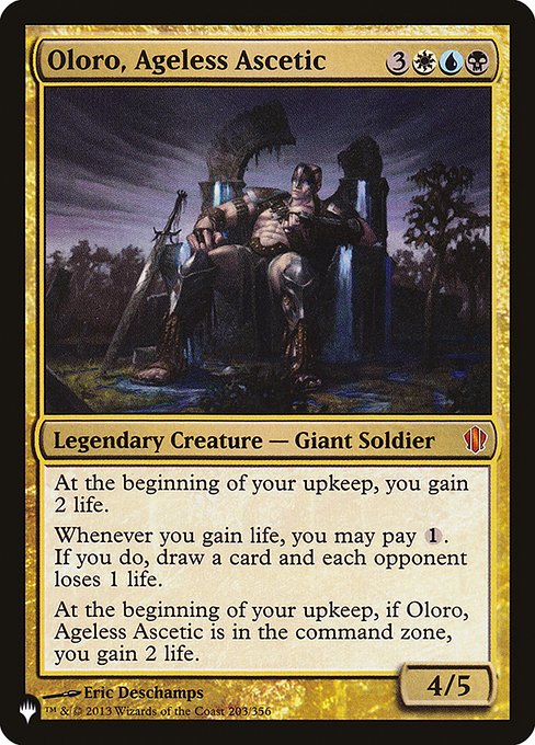 Oloro, Ageless Ascetic (The List) Medium Play