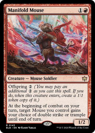 Manifold Mouse (Bloomburrow) Light Play Foil