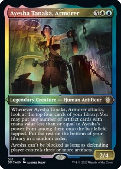 Ayesha Tanaka, Armorer (Foil Etched) (Commander: Dominaria United) Light Play Foil