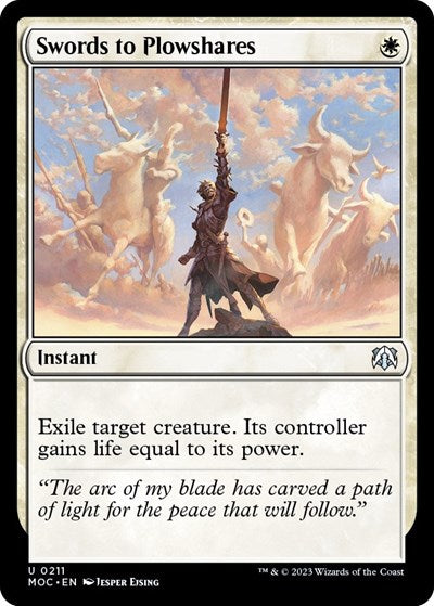 Swords to Plowshares (Commander: March of the Machine) Near Mint