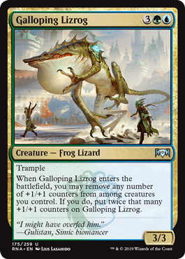 Galloping Lizrog (Ravnica Allegiance) Light Play Foil