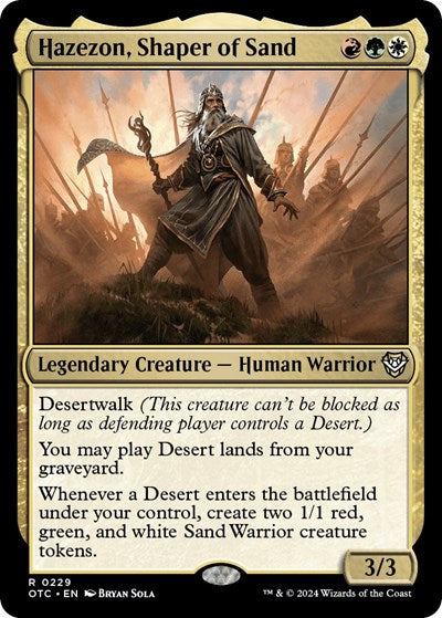 Hazezon, Shaper of Sand (Commander: Outlaws of Thunder Junction) Light Play