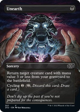 Unearth (Borderless) (Double Masters 2022) Light Play Foil
