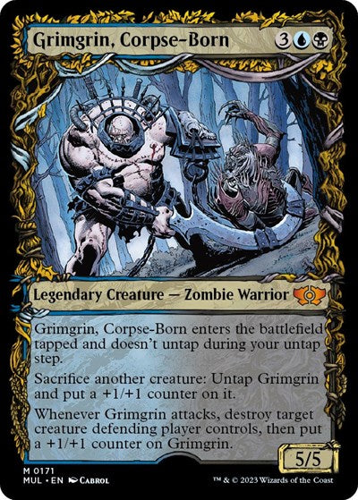 Grimgrin, Corpse-Born (Halo Foil) (March of the Machine: Multiverse Legends) Light Play Foil