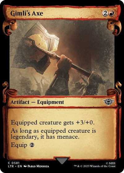 Gimli's Axe (Showcase Scrolls) (Universes Beyond: The Lord of the Rings: Tales of Middle-earth) Light Play Foil
