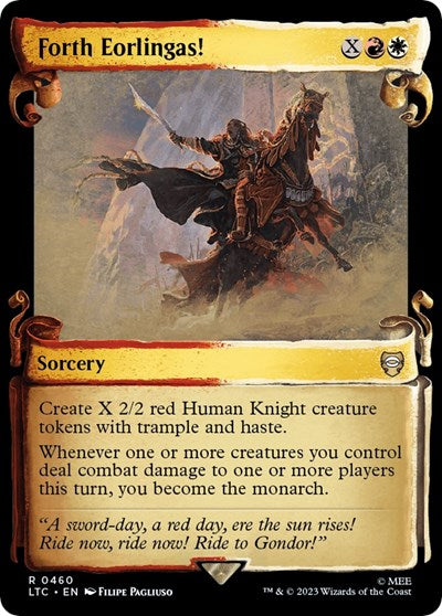 Forth Eorlingas! (Showcase Scrolls) (Commander: The Lord of the Rings: Tales of Middle-earth) Light Play Foil