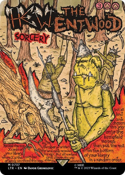 Hew the Entwood (Borderless Poster) (Universes Beyond: The Lord of the Rings: Tales of Middle-earth) Near Mint