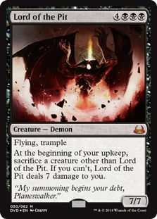 Lord of the Pit (Duel Decks Anthology: Divine vs Demonic) Light Play Foil