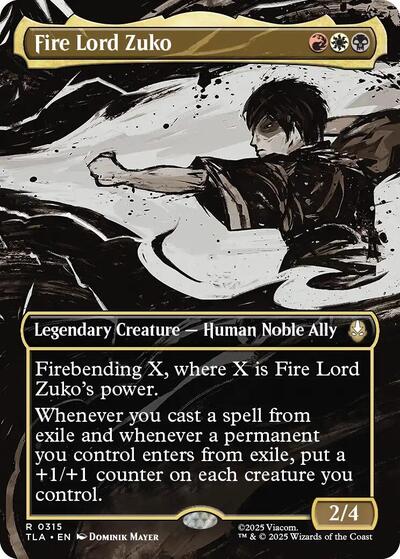 Fire Lord Zuko (Borderless) (Avatar: The Last Airbender) Light Play Foil