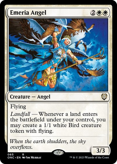 Emeria Angel (Commander: Phyrexia: All Will Be One) Medium Play