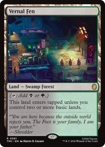 Vernal Fen (Commander: Teenage Mutant Ninja Turtles) Near Mint Foil