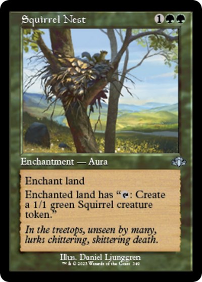 Squirrel Nest (Retro Frame) (Dominaria Remastered) Light Play Foil
