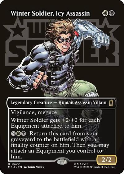 Winter Soldier, Icy Assassin (Borderless) (Marvel Super Heroes) Near Mint Foil