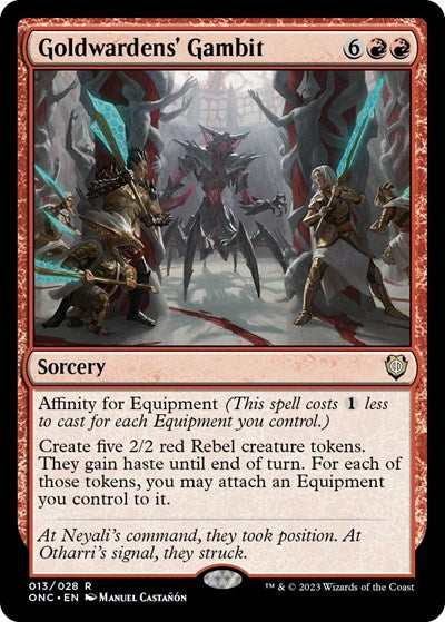 Goldwardens' Gambit (Commander: Phyrexia: All Will Be One) Light Play