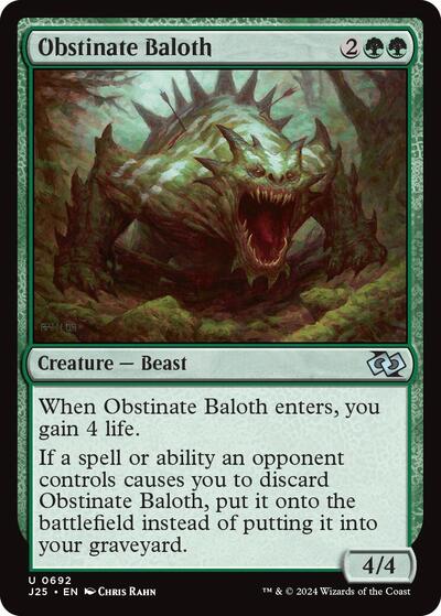 Obstinate Baloth (Foundations Jumpstart) Medium Play