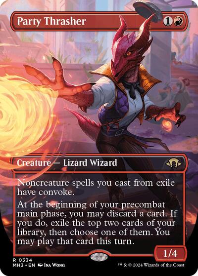 Party Thrasher (Borderless) (Modern Horizons 3) Light Play Foil