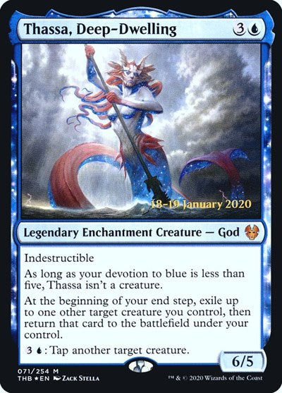 Thassa, Deep-Dwelling (Promos: Prerelease Cards) Light Play Foil