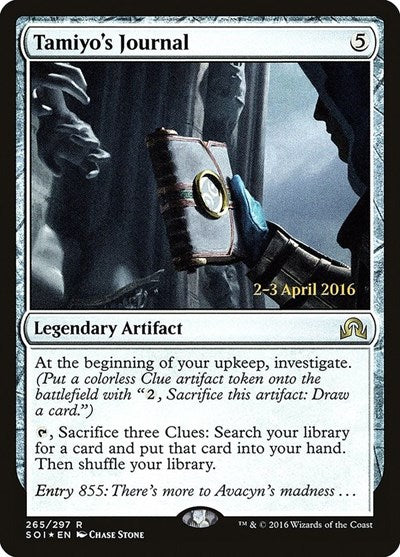 Tamiyo's Journal (Entry 855) (Promos: Prerelease Cards) Near Mint Foil
