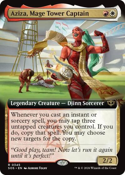 Aziza, Mage Tower Captain (Extended Art) (Secrets of Strixhaven) Near Mint Foil