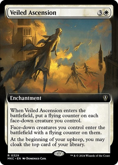 Veiled Ascension (Extended Art) (Commander: Murders at Karlov Manor) Light Play