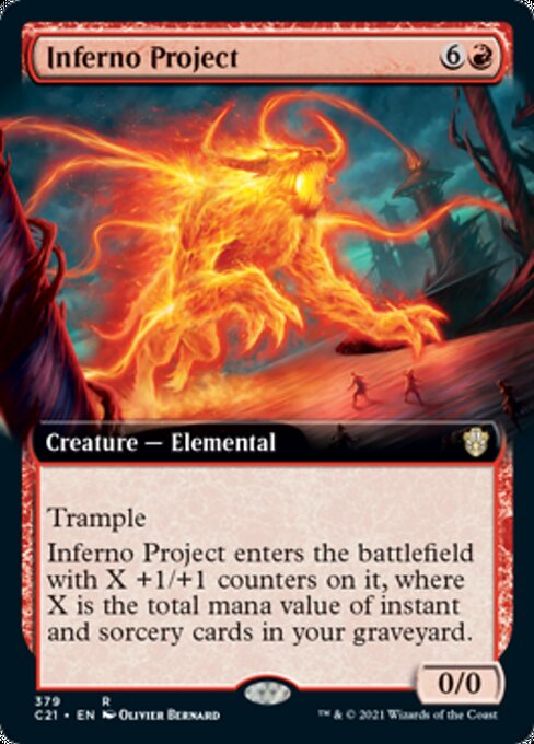 Inferno Project (Extended Art) (Commander 2021 Strixhaven) Light Play