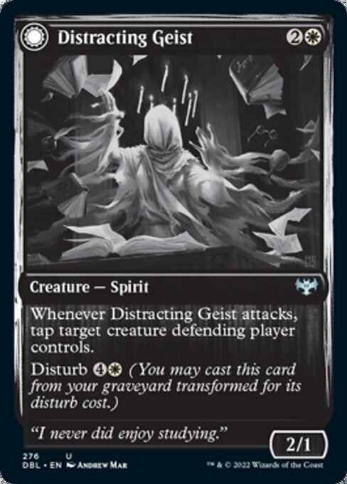 Distracting Geist / Clever Distraction (Innistrad: Double Feature) Light Play Foil