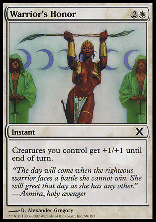 Warrior's Honor (10th Edition) Light Play Foil