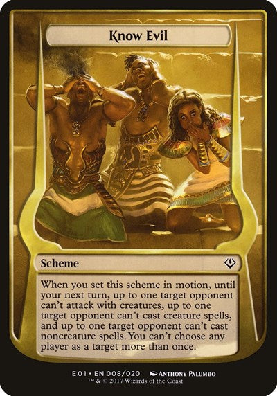 Know Evil (Archenemy: Nicol Bolas) (Oversize Cards) Near Mint