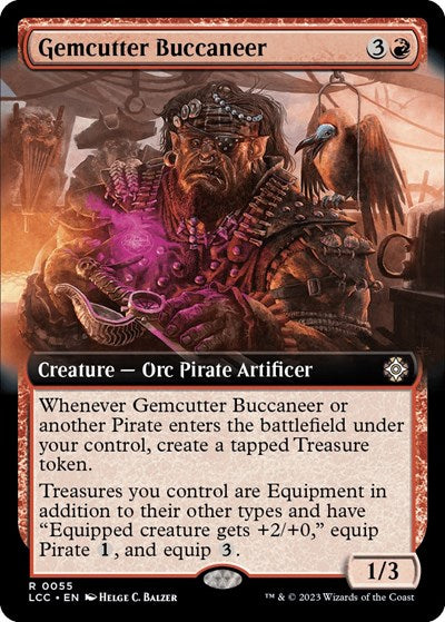 Gemcutter Buccaneer (Extended Art) (Commander: The Lost Caverns of Ixalan) Damaged / Poor