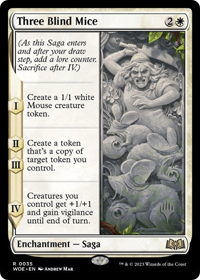 Three Blind Mice (Promo Pack: Wilds of Eldraine) Light Play Foil