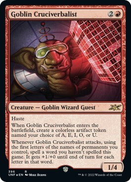 Goblin Cruciverbalist (Galaxy Foil) (Unfinity) Near Mint Foil