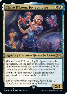 Claire D'Loon, Joy Sculptor (Galaxy Foil) (Unfinity) Near Mint Foil