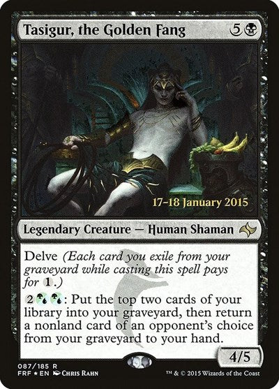 Tasigur, the Golden Fang (Promos: Prerelease Cards) Light Play Foil