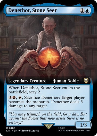 Denethor, Stone Seer (Extended Art) (Commander: The Lord of the Rings: Tales of Middle-earth) Near Mint