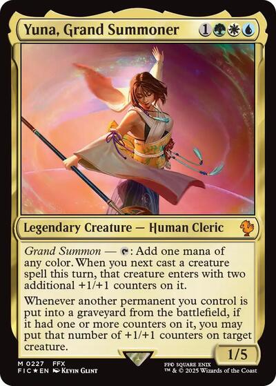 Yuna, Grand Summoner (Surge Foil) (Commander: FINAL FANTASY) Near Mint Foil