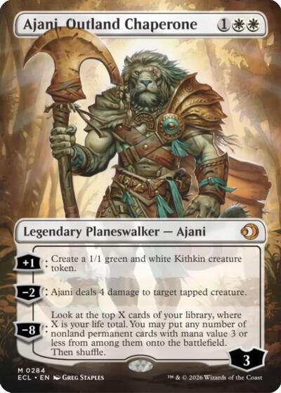 Ajani, Outland Chaperone (Borderless) (Lorwyn Eclipsed) Light Play