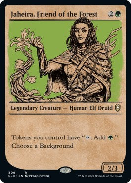 Jaheira, Friend of the Forest (Showcase) (Commander Legends: Battle for Baldur's Gate) Light Play