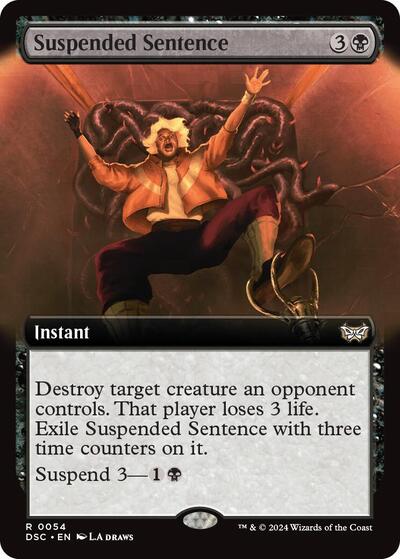 Suspended Sentence (Extended Art) (Commander: Duskmourn: House of Horror) Light Play