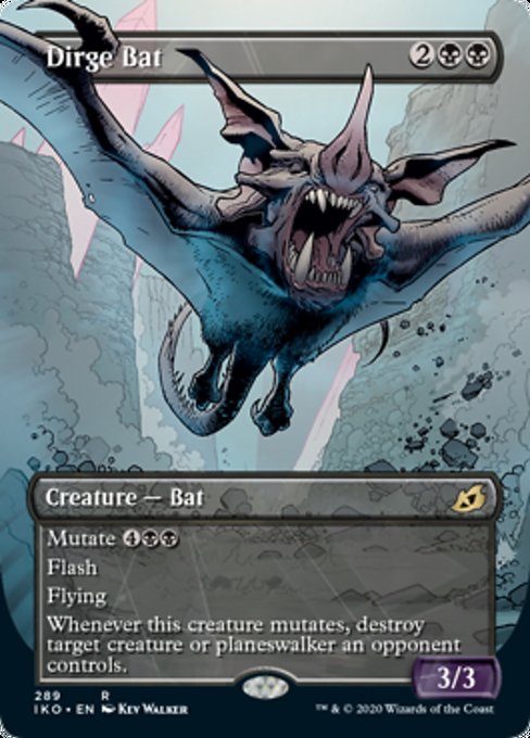 Dirge Bat (Showcase) (Ikoria: Lair of Behemoths) Light Play Foil