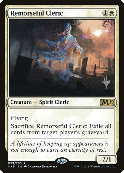 Remorseful Cleric (Promo Pack: Core Set 2020) Light Play Foil