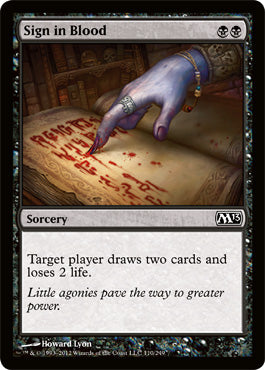 Sign in Blood (Magic 2013 Core Set) Medium Play Foil