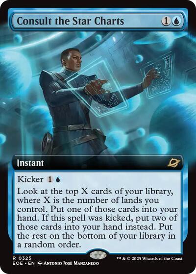 Consult the Star Charts (Extended Art) (Edge of Eternities) Medium Play Foil