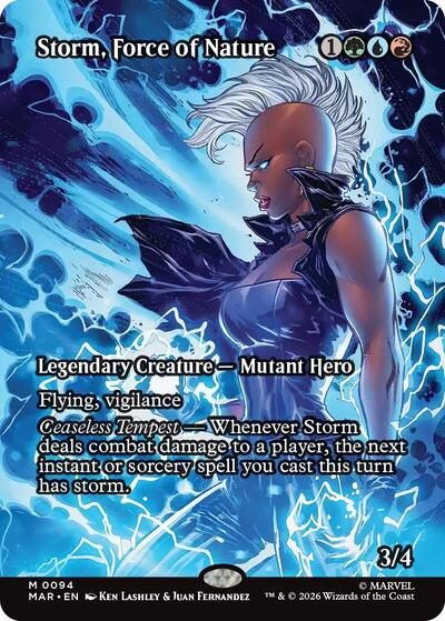 Storm, Force of Nature (Borderless) (Marvel Eternal-Legal) Near Mint Foil