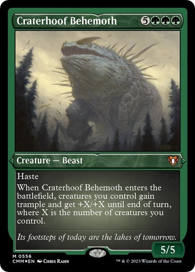 Craterhoof Behemoth (Foil Etched) (Commander Masters) Near Mint Foil