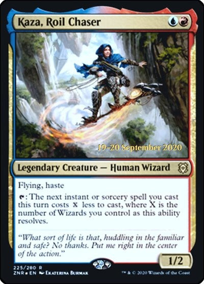 Kaza, Roil Chaser (Promos: Prerelease Cards) Medium Play Foil