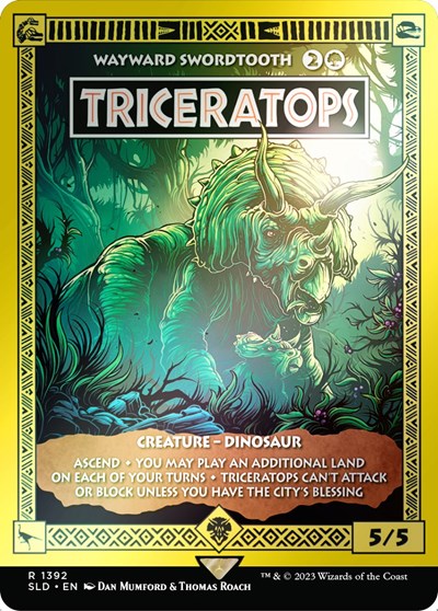 Triceratops - Wayward Swordtooth (Rainbow Foil) (Secret Lair) Near Mint Foil