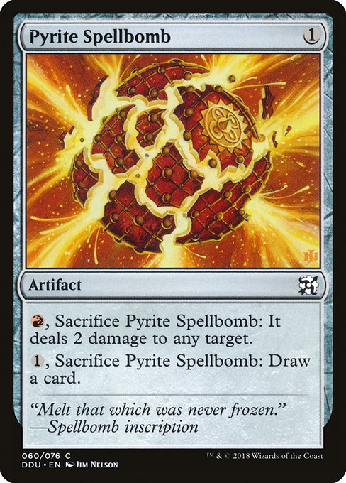 Pyrite Spellbomb (Duel Decks: Elves vs Inventors) Medium Play