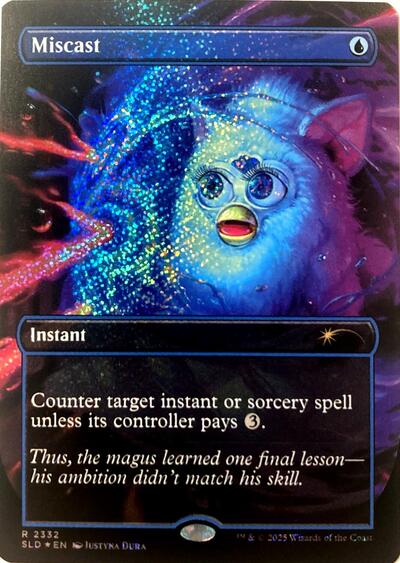 Miscast (Confetti Foil) (Secret Lair) Light Play Foil
