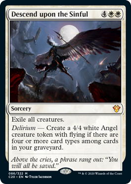 Descend upon the Sinful (Commander 2020 Ikoria) Medium Play